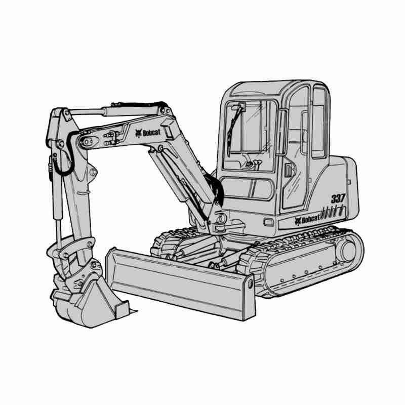 Bobcat 337, 341 Mini Excavator - Repair, Service Manual and Electrical Wiring Diagrams