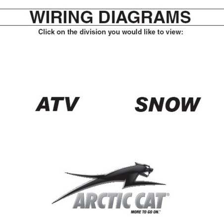 Arctic Cat (2000 Thru 2009) ATV and Snowmobiles - Wiring Diagrams